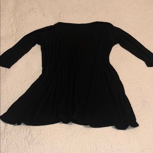 Aiden Y Black Swing Tee Shirt Dress
